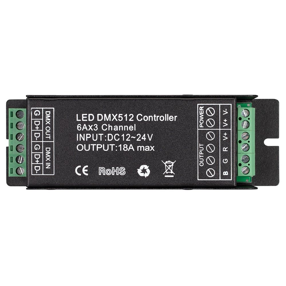 Arlight Декодер ARL-7022-DMX (12-24V, 3x6A, DMX512) (IP20 Металл, 3 года) 027153 — миниатюра 3