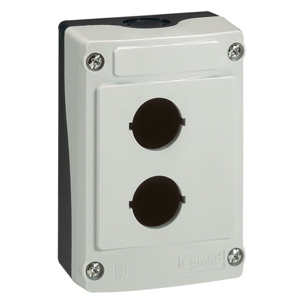 Legrand Osmoz Пост кнопочный, 2 отверстия - серый 024202