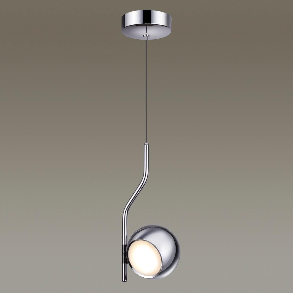 Odeon Light 3914/9L ODL20 45 хром/металл Подвесной светильник LED 4000K 5ТW+3.5W 220V с сенс. управл-м ELON — миниатюра 2