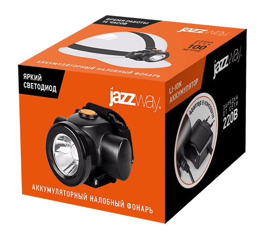 Jazzway Фонарь AccuH8-L1W, Li-Ion .5028036 — миниатюра 2