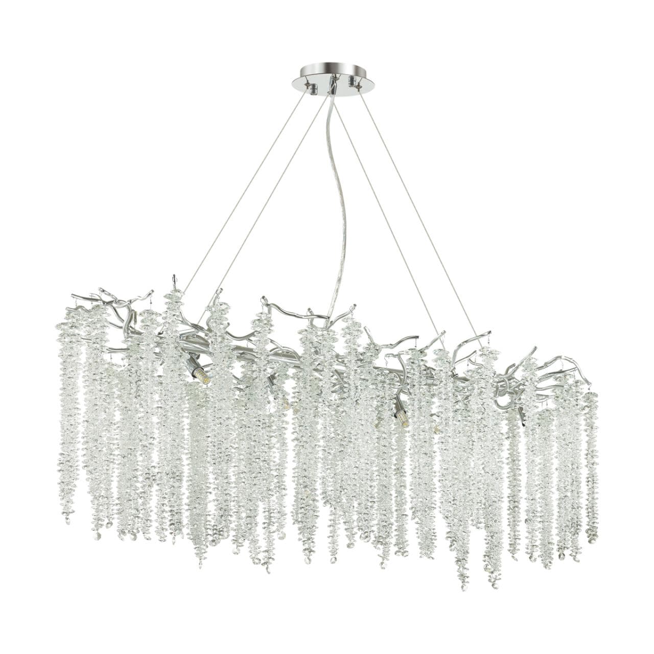 Odeon Light 5004/12 HALL ODL23 484 серебристый/прозрачный металл/хрусталь Люстра G9 12*40W BANCHE — миниатюра 1