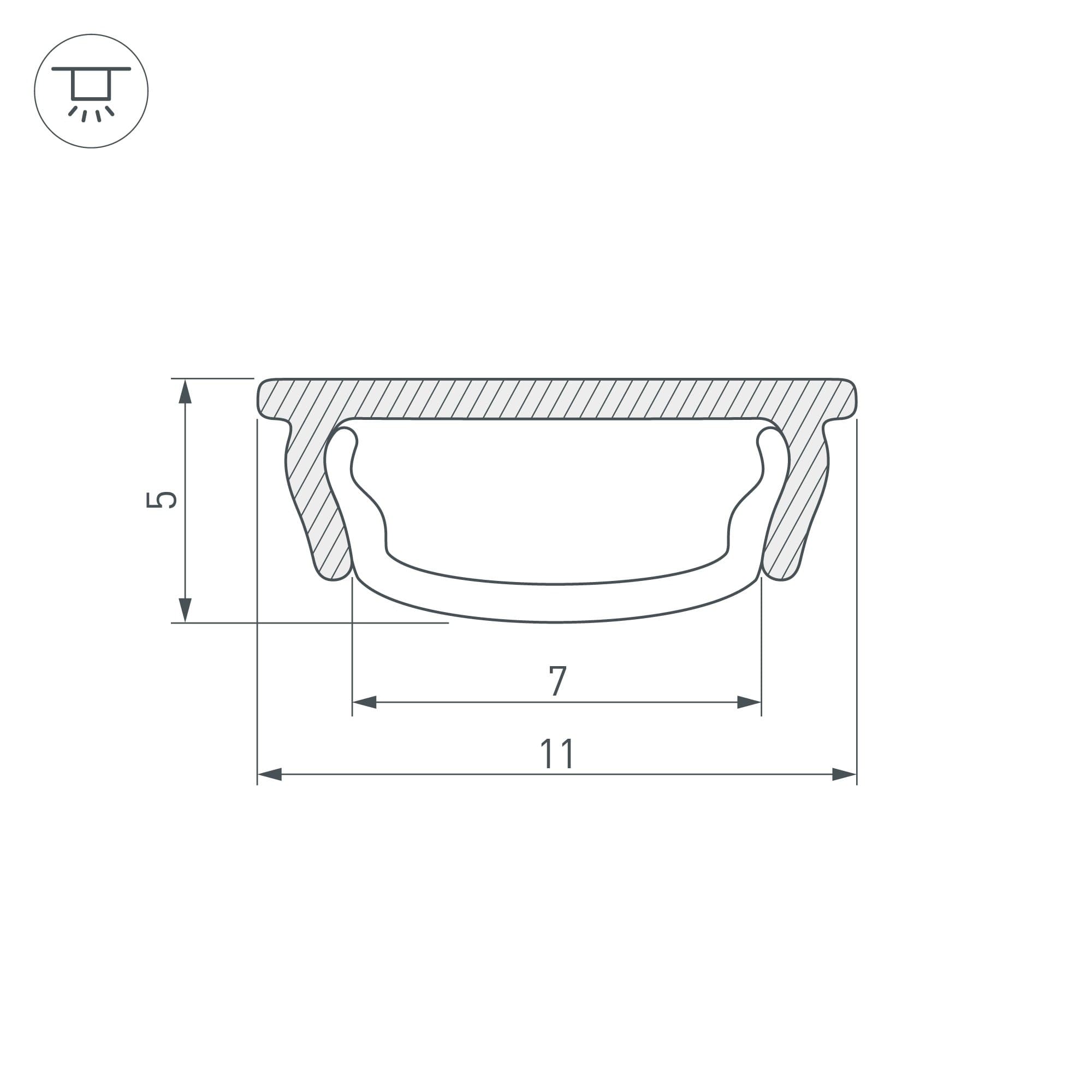 Arlight Профиль ARH-BENT-W11-2000 ANOD (Алюминий) 023592 — миниатюра 3