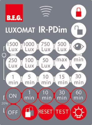 BEG Пульт управления  PD1-, PD2-, PD4-, PD5-, PD9-M-DIM, PD4-M-DUO-DIM 92200