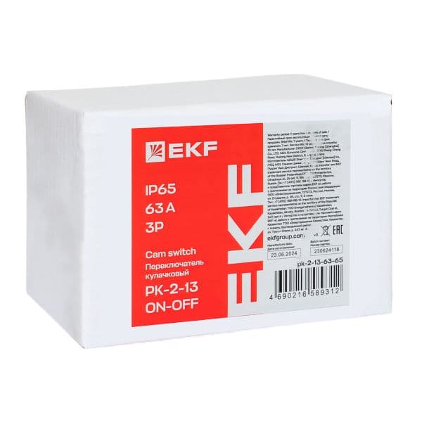 EKF Переключатель кулачковый ПК-2-13 63А 3P «ВКЛ-ВЫКЛ» IP65 — миниатюра 10