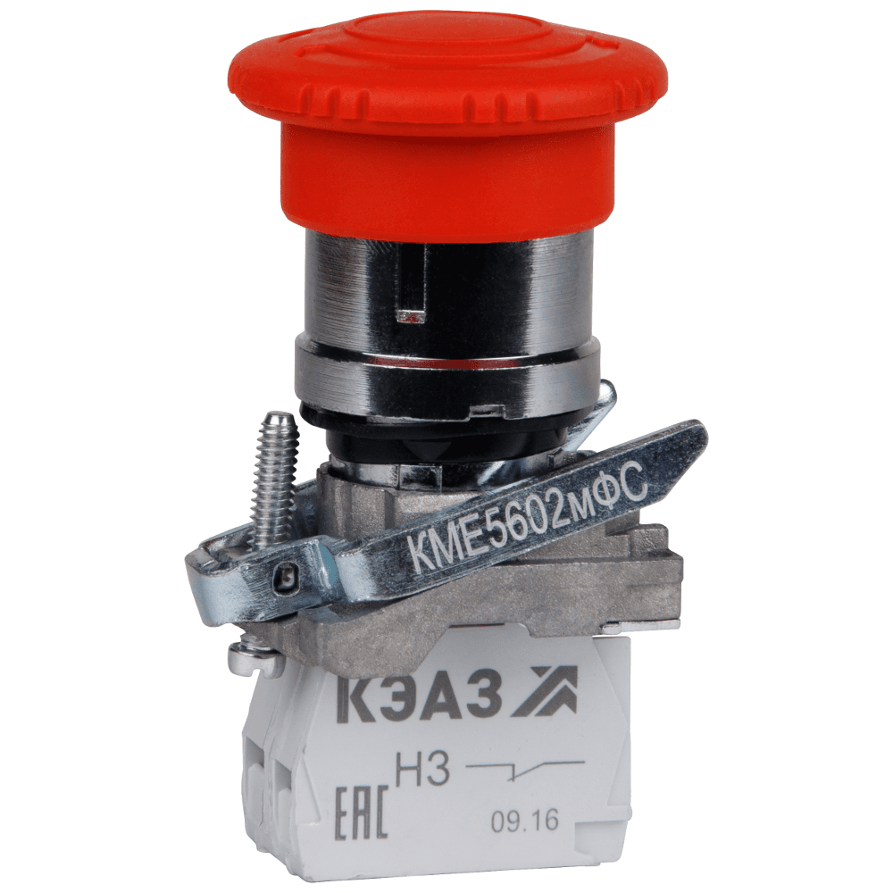 КЭАЗ Кнопка КМЕ5522мФС-красный-2но+2нз-гриб-IP54
