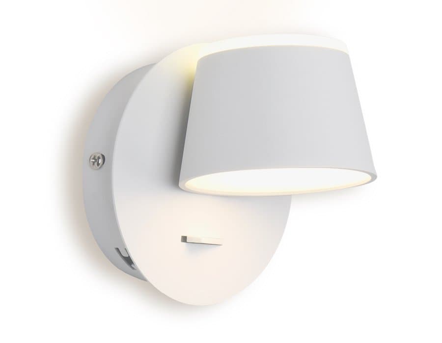 Ambrella Настенный светодиодный светильник с выключателем FW166 WH/S белый/песок LED 3000K 10W 120*120*140