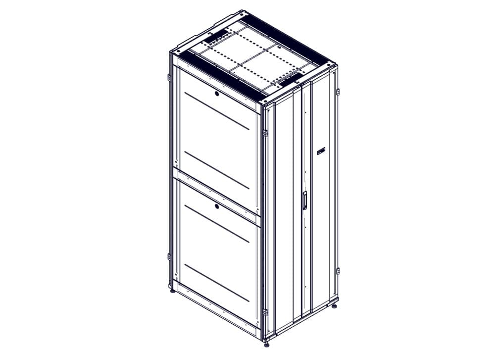 Systeme Electric Шкаф, серия Uniprom, 48U-800/1070, боковые панели 4шт, черный