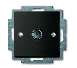 ABB BJB Basic 55 DIY Шато (чёрн) Розетка TV оконечная B 1743-01-95-507 — миниатюра 3