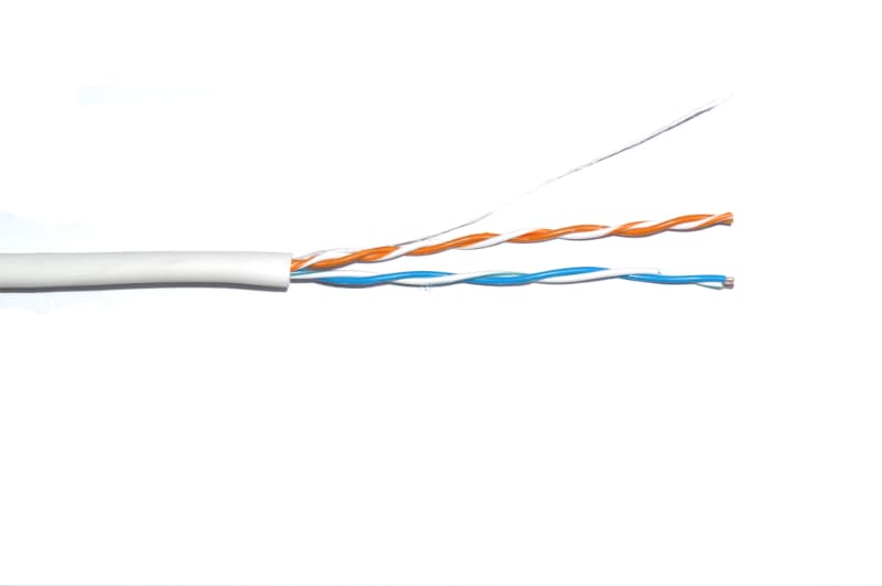 IEK ITK Кабель связи витая пара U/UTP, кат.5E 2х2х24AWG solid, PVC, 500м, серый LC1-C5E02-111 — миниатюра 2