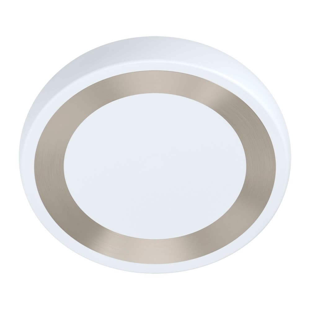 Eglo 99108 Светод. потолочный светильник RUIDERA, 22W (LED), Ø480, H90, 2400lm, сталь, белый/пластик, бел