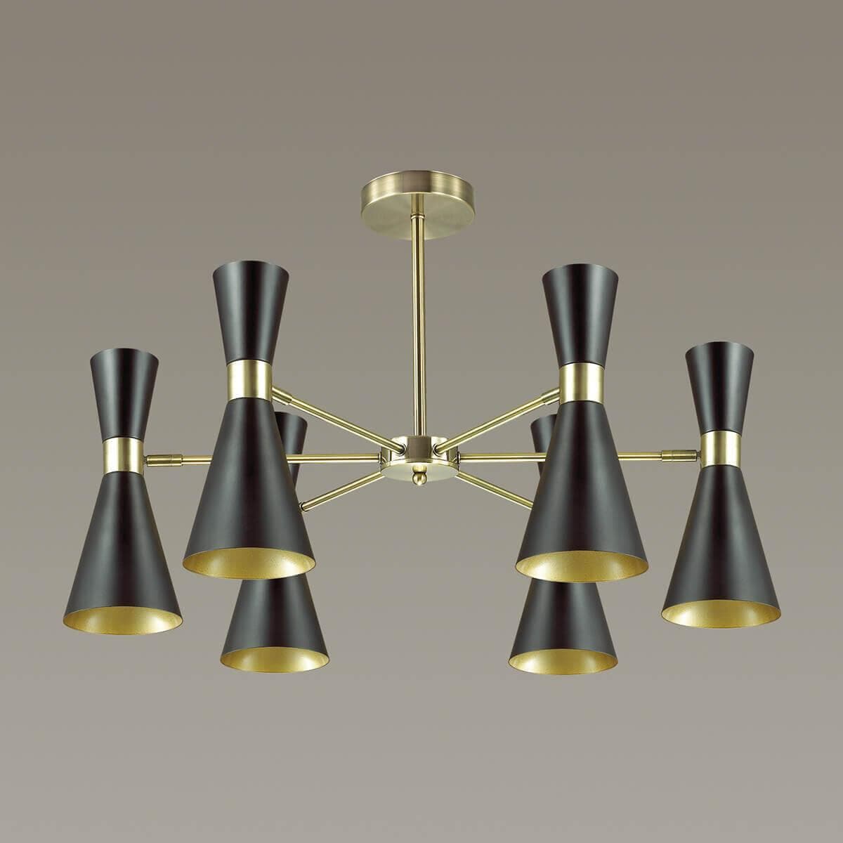 Lumion 3662/6C LN18 000 античная бронза/матовый чёрный Люстра потолочная E14 6*60W 220V QUINN — миниатюра 3