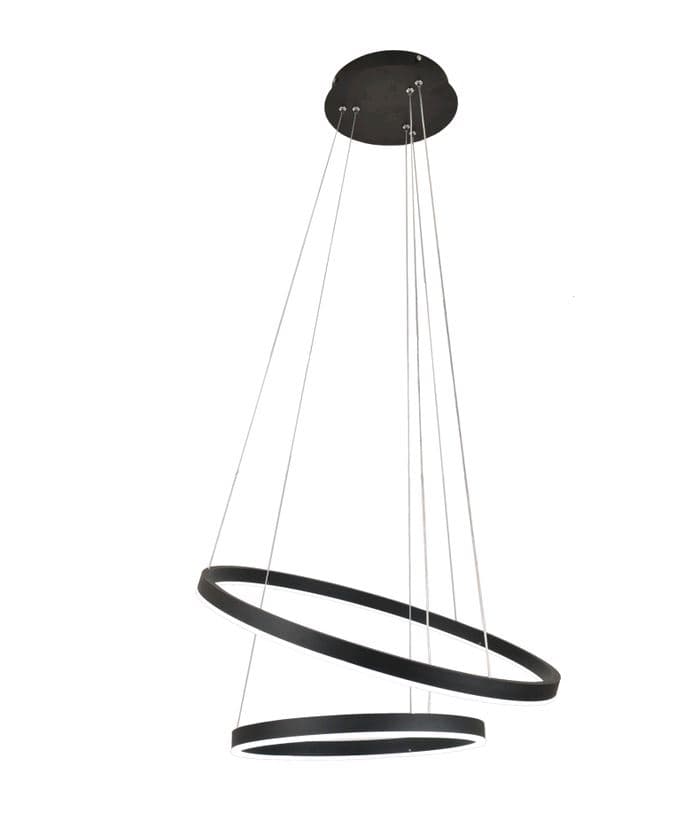 Kink Light 08219,19A(4000K) Подвес диммируемый Тор черный d60+40 h110 Led 60W (4000K)