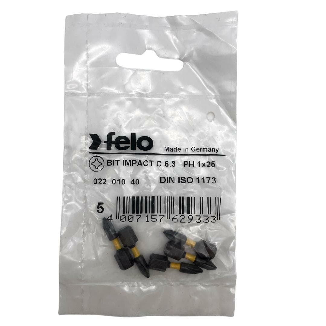 Felo Бита крестовая ударная серия Impact PH 1X25, 5 шт 02201040 — миниатюра 2