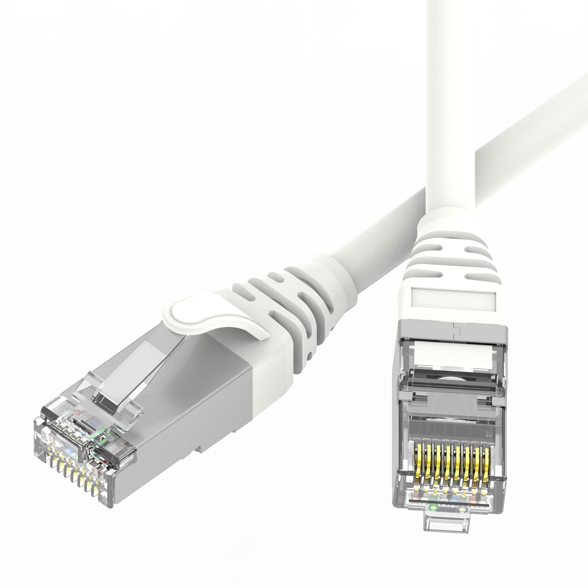 DKC Патч-корд экранированный SLIM CAT6 U/FTP 4х2, 28 AWG, LSZH, белый, 2м