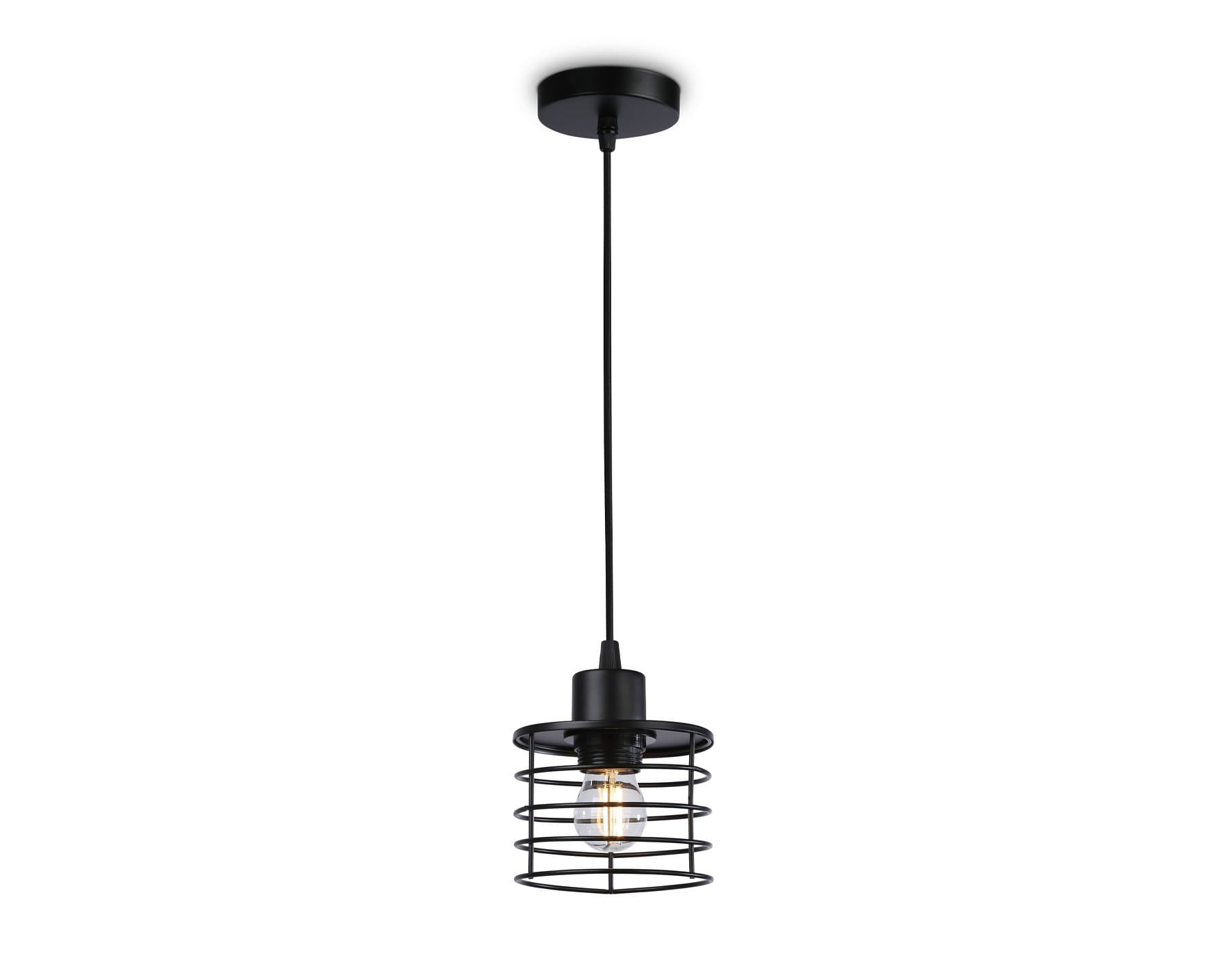 Ambrella Подвесной светильник в стиле лофт TR8068 BK черный E27 max 40W D120*950 — миниатюра 2