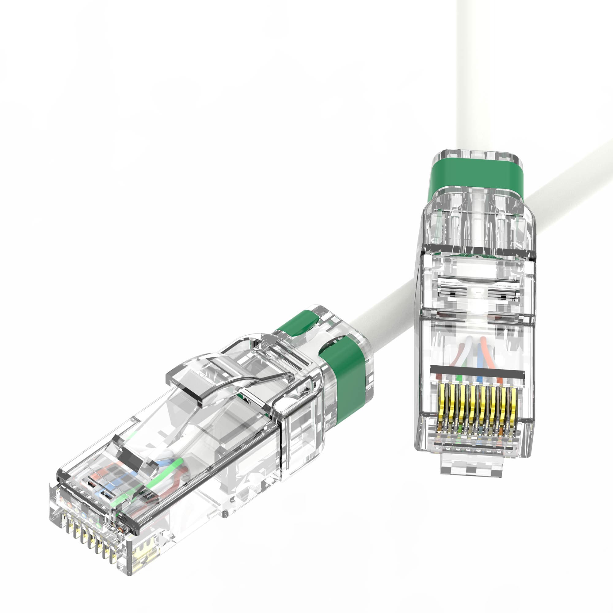 DKC Патч-корд неэкранированный SLIM CAT6A U/UTP 4х2, 28 AWG, LSZH, белый, 2м