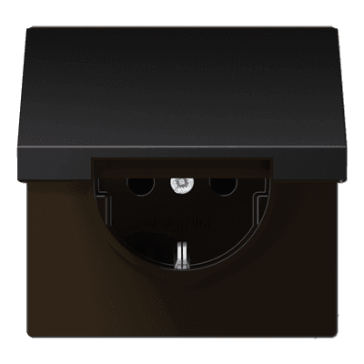 JUNG SCHUKO®-розетка 16 A / 250 B ~ с крышкой, Dark AL1521KLD