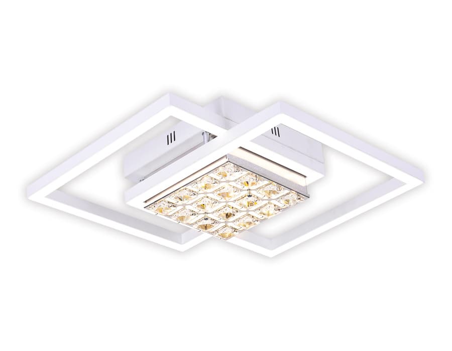 Ambrella Потолочный светодиодный светильник с пультом FA111 WH белый 64W 600*450*110 (ПДУ РАДИО 2.4)