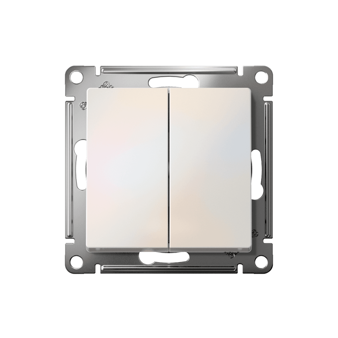 Systeme Electric AtlasDesign Жемчуг Переключатель 2-клавишный, сх.6/2, 10АХ, мех., быстрозажим. клем. — миниатюра 4