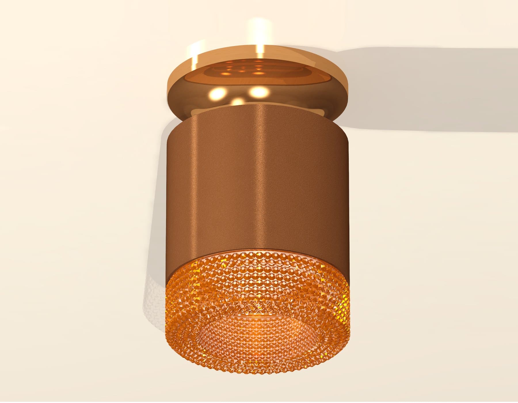Ambrella Комплект накладного светильника с композитным хрусталем XS7404122 SCF/PYG/CF кофе песок/золото желтое полированное/кофе MR16 GU5.3 (N7929, C7 — миниатюра 2
