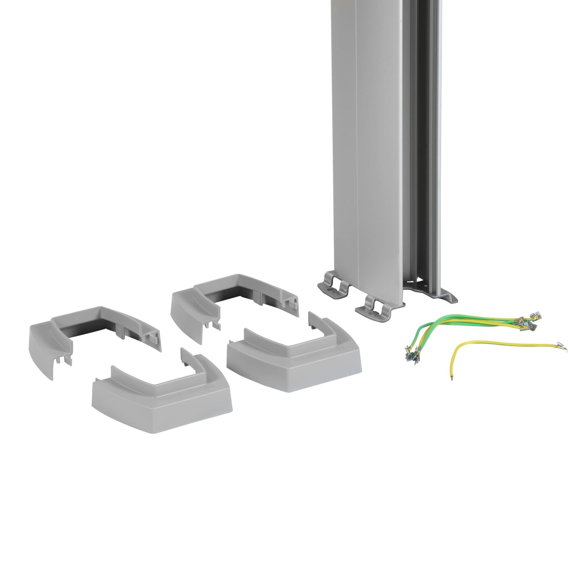 Legrand Snap-On колонна алюминиевая с крышкой из алюминия 2 секции 4,02 метра, с возможностью увеличения высоты колонны до 5,3 метра,  цвет алюминий 653034 — миниатюра 2