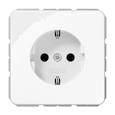 JUNG SCHUKO®-розетка 16 A / 250 B ~ с защитой от детей, белая CD1521BFKIWW