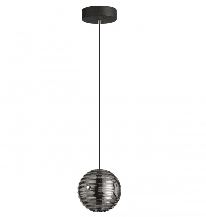 Odeon Light 5041/12L L-VISION ODL24 425 черн./золото/дымчатый/металл/стеко Подвес LED 12W 4000К 1526Лм TRONI