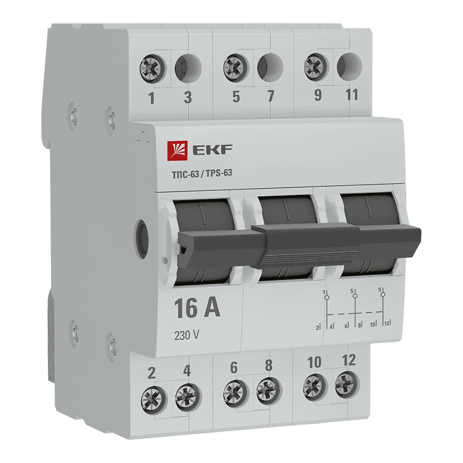 EKF PROxima Трехпозиционный переключатель ТПС-63 3P 16А