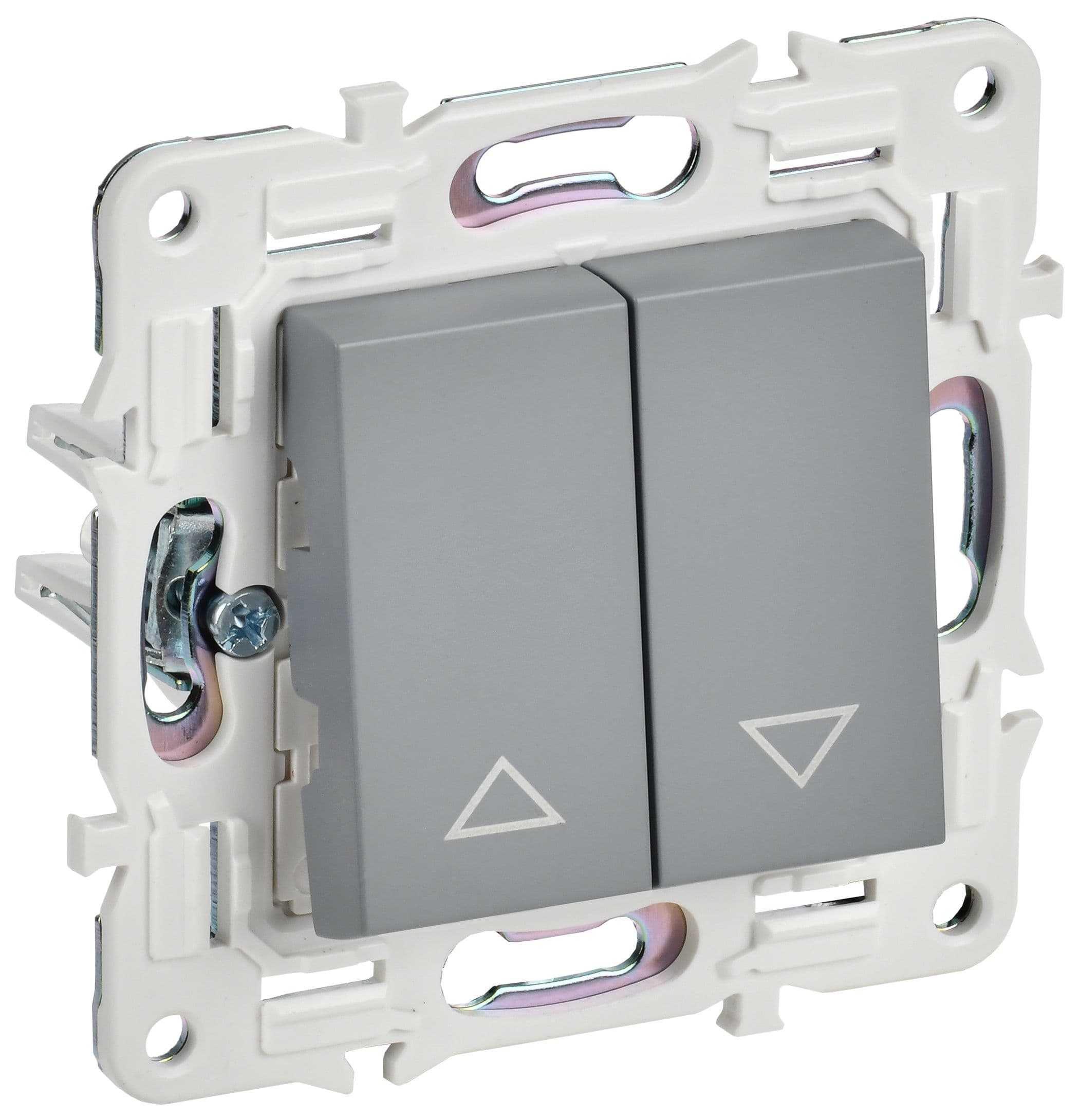 IEK SKANDY Серый Выключатель жалюзи 10А SK-V12Gr