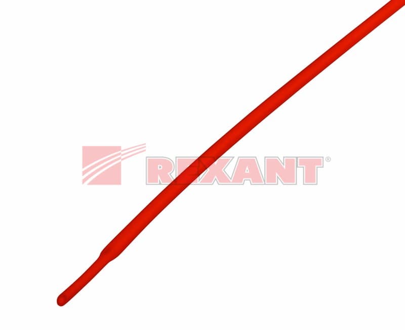 1.0 / 0.5 мм 1м термоусадка красная Rexant 20-1004 — миниатюра 2