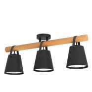 Eglo BOYLE Подвесной потолочный светильник (люстра) BOYLE, 3Х10W, E27, L780, B170, H300, сталь/дерево/пла 43635
