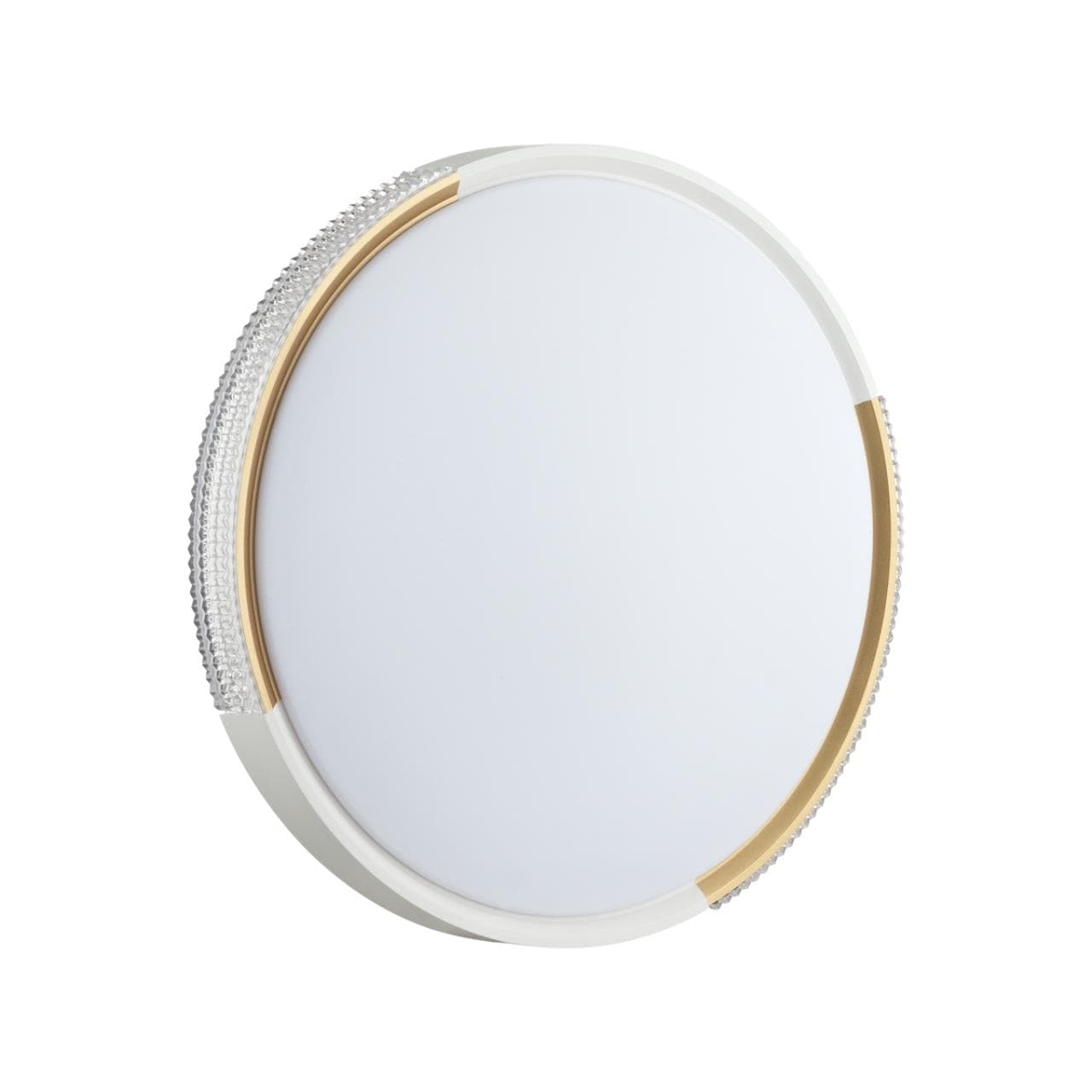 Sonex 7612/DL PALE SN 032 Светильник пластик/белый/золотистый LED 48Вт c ДУ 3000-6000К D400 IP43 пульт ДУ VELIO