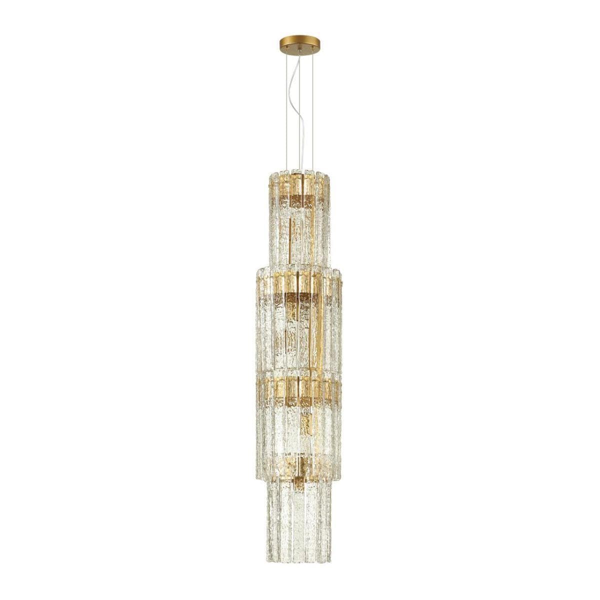 Odeon Light 4938/7 HALL (В 2-Х КОРОБКАХ) ODL22 366 матов.золотой/прозрачный/стекло/ Люстра E14 7*40W MERKALE — миниатюра 1