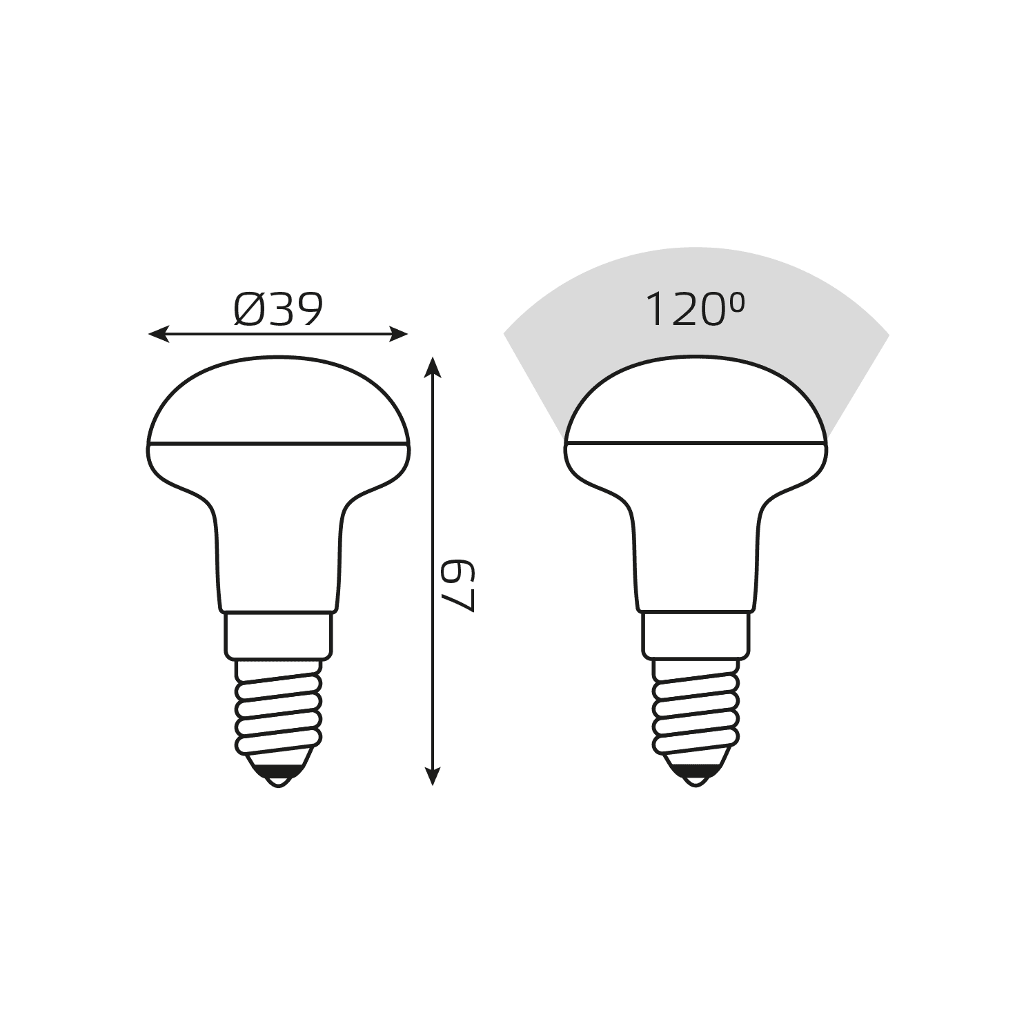 Gauss Лампа Elementary R39 4W 300lm 4100K Е14 LED 1/10/50 63124 — миниатюра 2