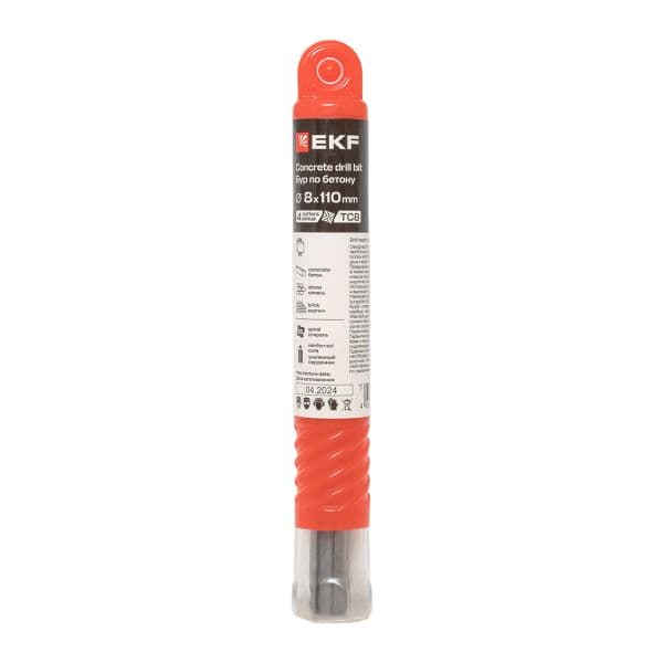 EKF Бур по бетону SDS-plus 8x110 мм (4 резца) Professional — миниатюра 14