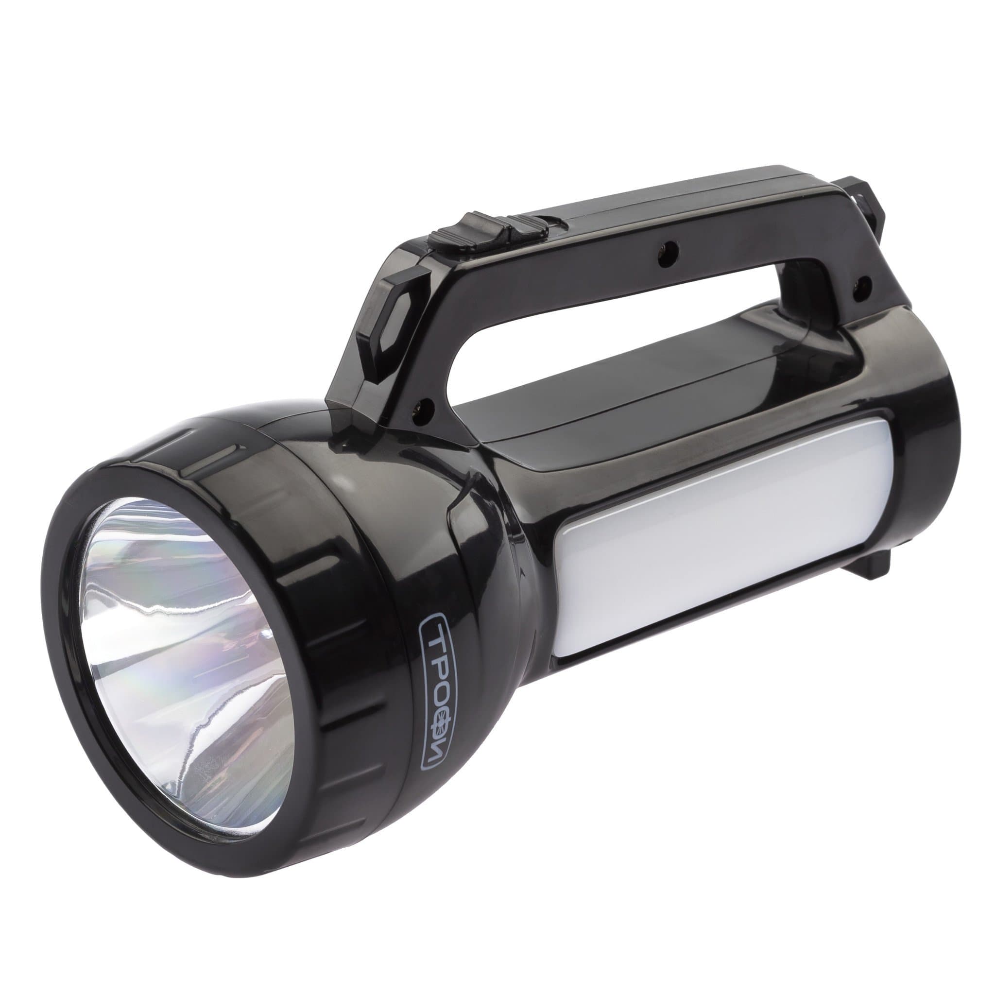 ТРОФИ PA-504 Фонарь прожекторный 1W SMD LED, боковой светильник- 24 SMD LED, 2режима, аккумулятор Б0042439