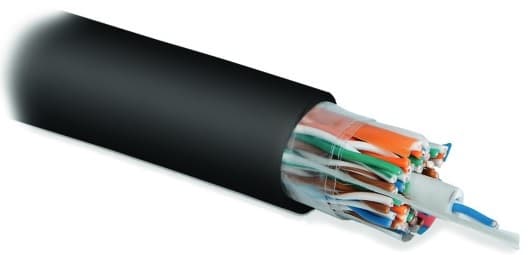 Hyperline UUTP25W-C5-S24-OUT-PE-BK (UTP25W-C5-SOLID-OUTDOOR-PE) Кабель витая пара, неэкранированная U/UTP, категория 5, 25 пар (4 пары (24 AWG)х6 + 1п 36309