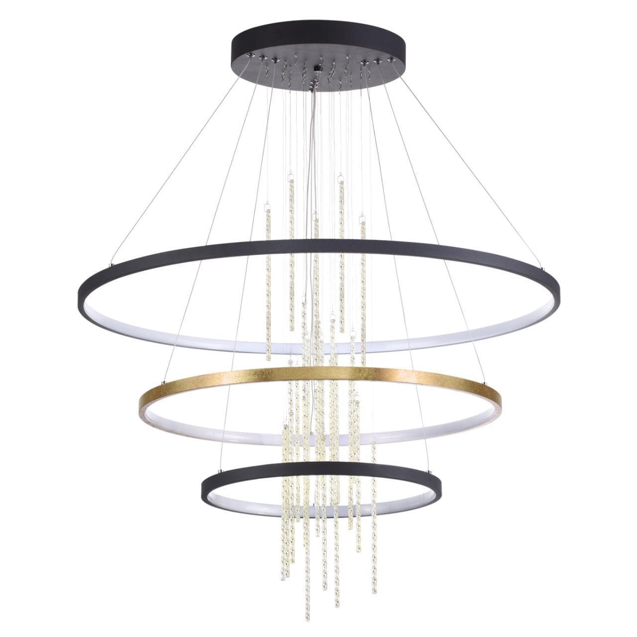 Odeon Light 3901/99L ODL20 23 золотистый/стекло/металл Подвесной светильник LED 4000K 113W 220V MONICA — миниатюра 1