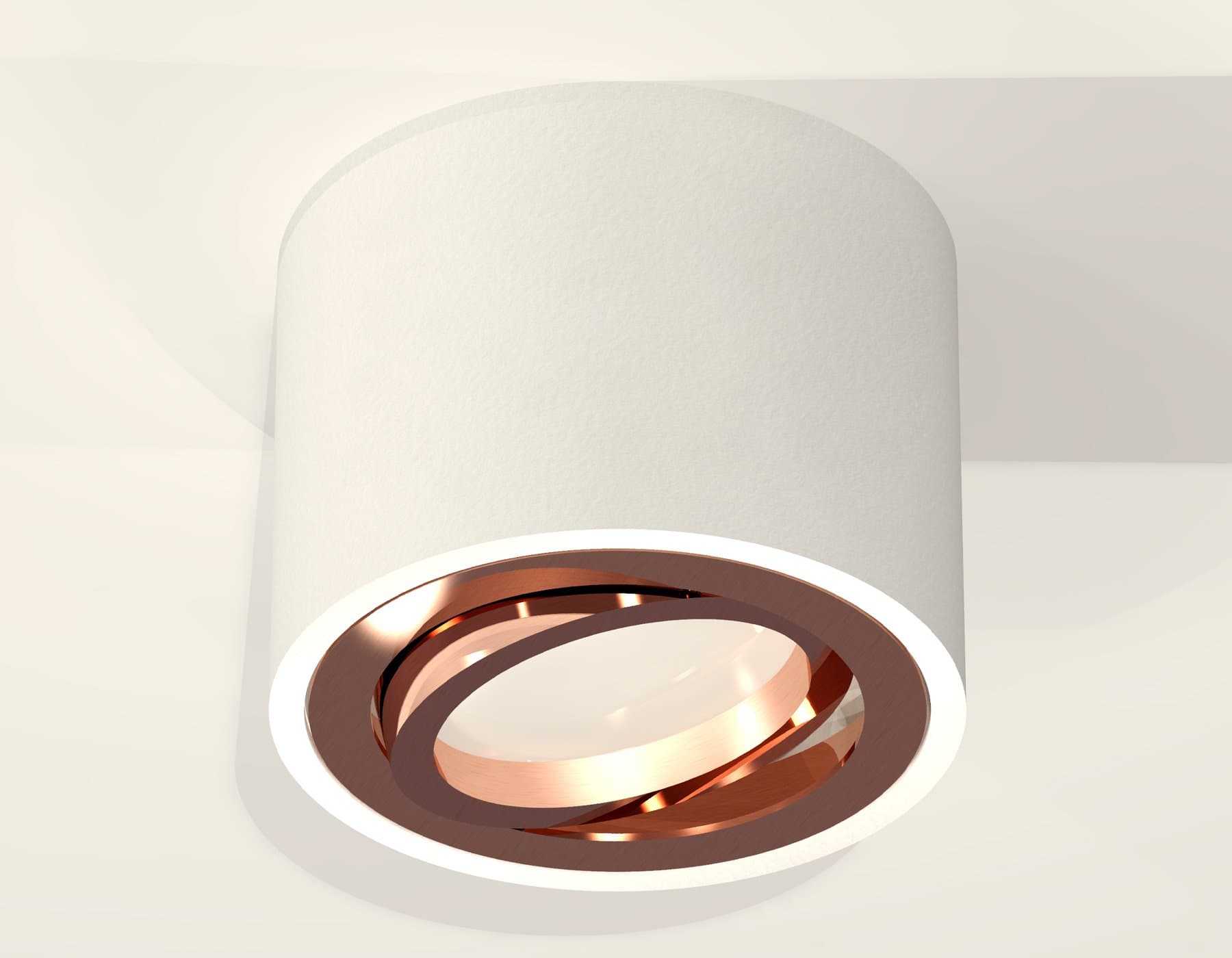 Ambrella Комплект накладного поворотного светильника XS7510005 SWH/PPG белый песок/золото розовое полированное MR16 GU5.3 (C7510, N7005) — миниатюра 2