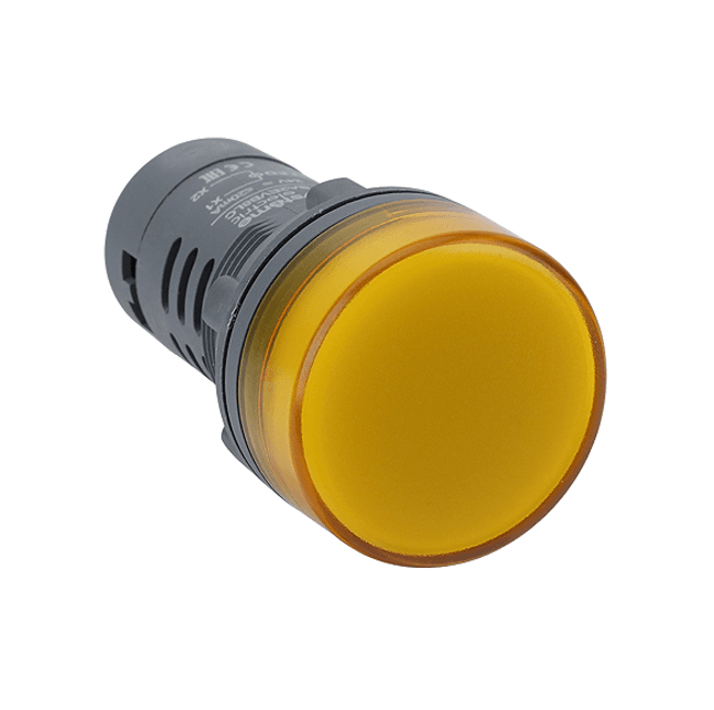 Сигнальная лампа SB7 моноблочная 22мм желтая LED 220В AC/DC