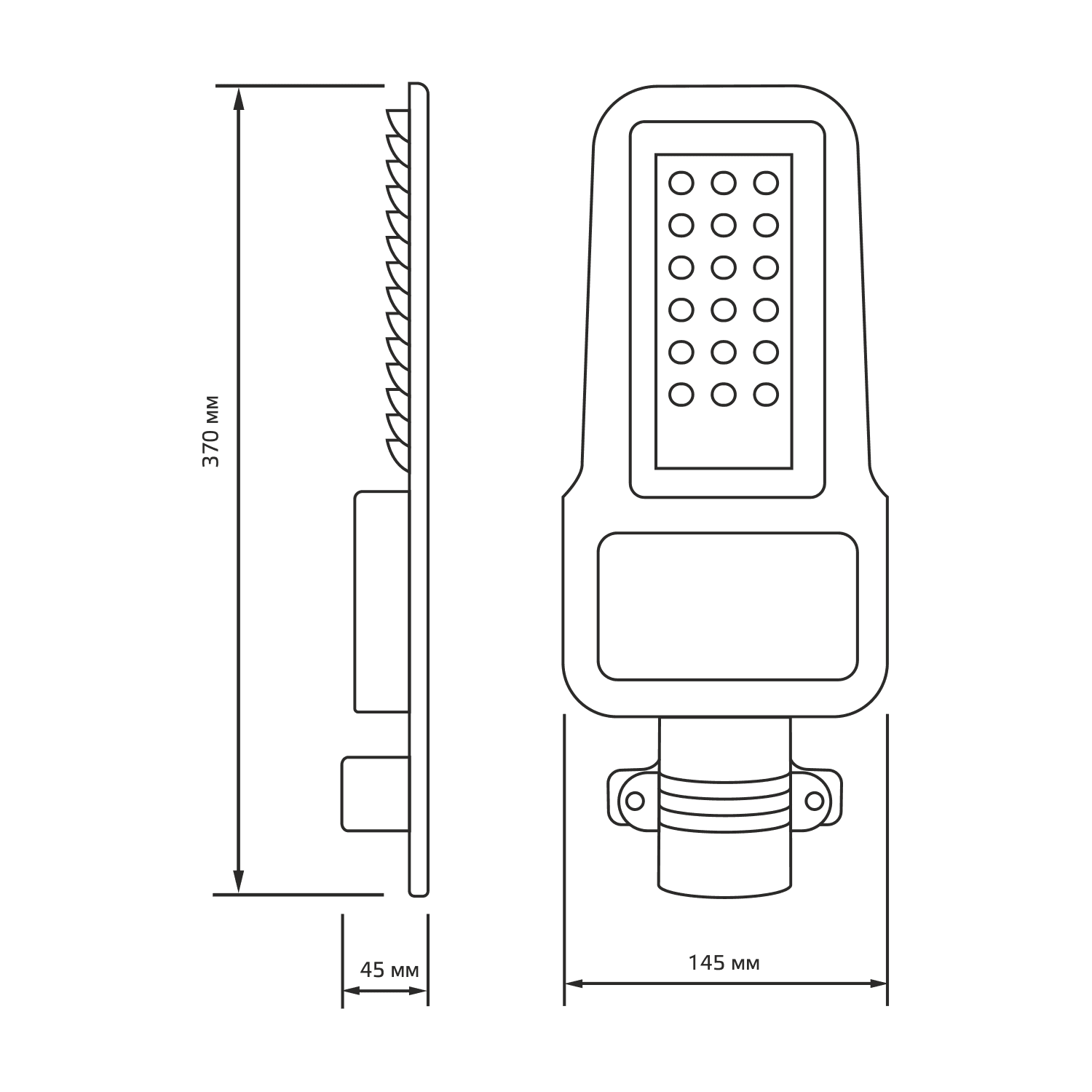 Gauss Светильник уличный Qplus 30W 3600lm 5000K 120-260V IP65 370*145*45мм черный КСС "Ш" LED 629535330 — миниатюра 8