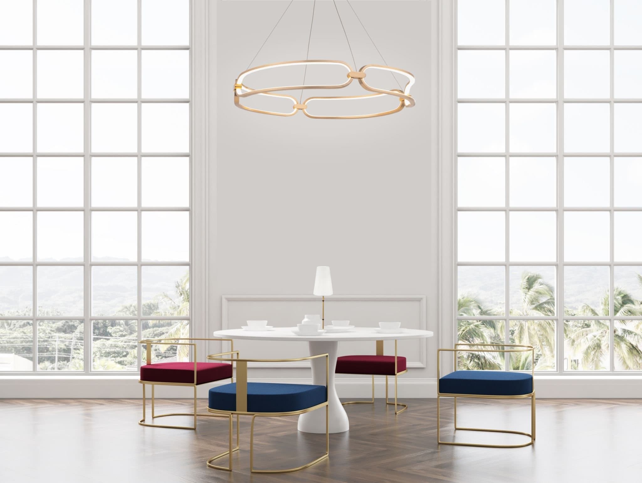 Maytoni Modern Chain Матовое Золото Подвесной светильник LED 50W 3500Лм MOD017PL-L50MG — миниатюра 5