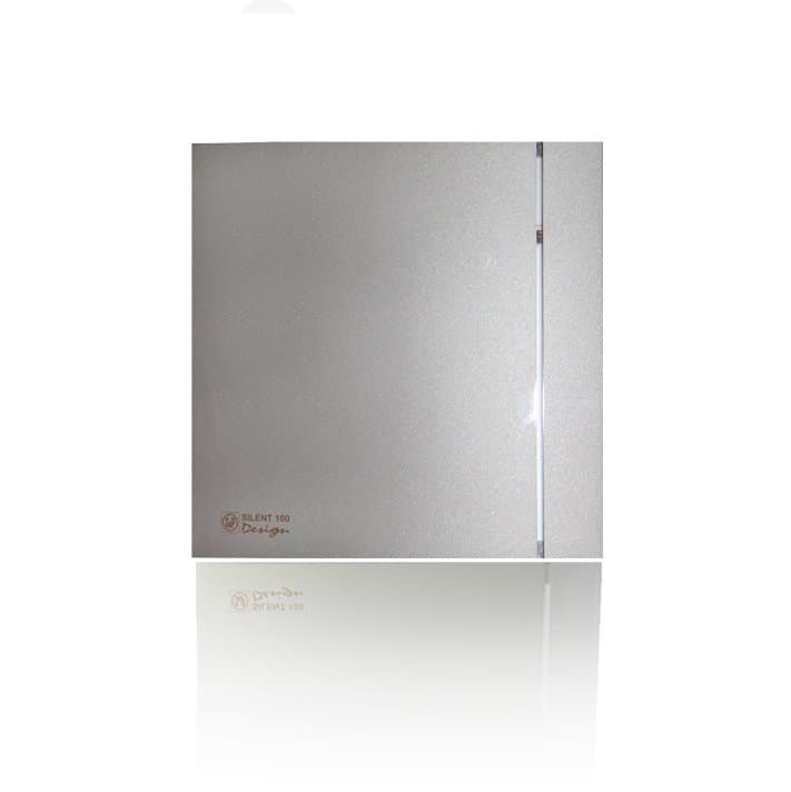 S&P SILENT DESIGN Серебрянный Вентилятор 185 куб.м/ч, 16 Вт, 118 мм, малошумный SILENT-200 CZ SILVER DESIGN-3C