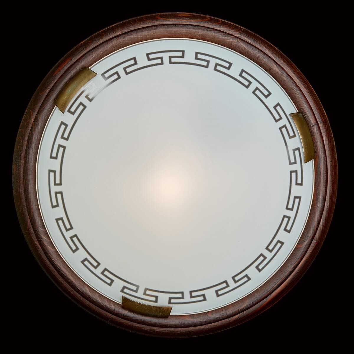 Sonex 160/K SN 106 св-к GRECA WOOD стекло E27 2*60Вт D360 — миниатюра 3
