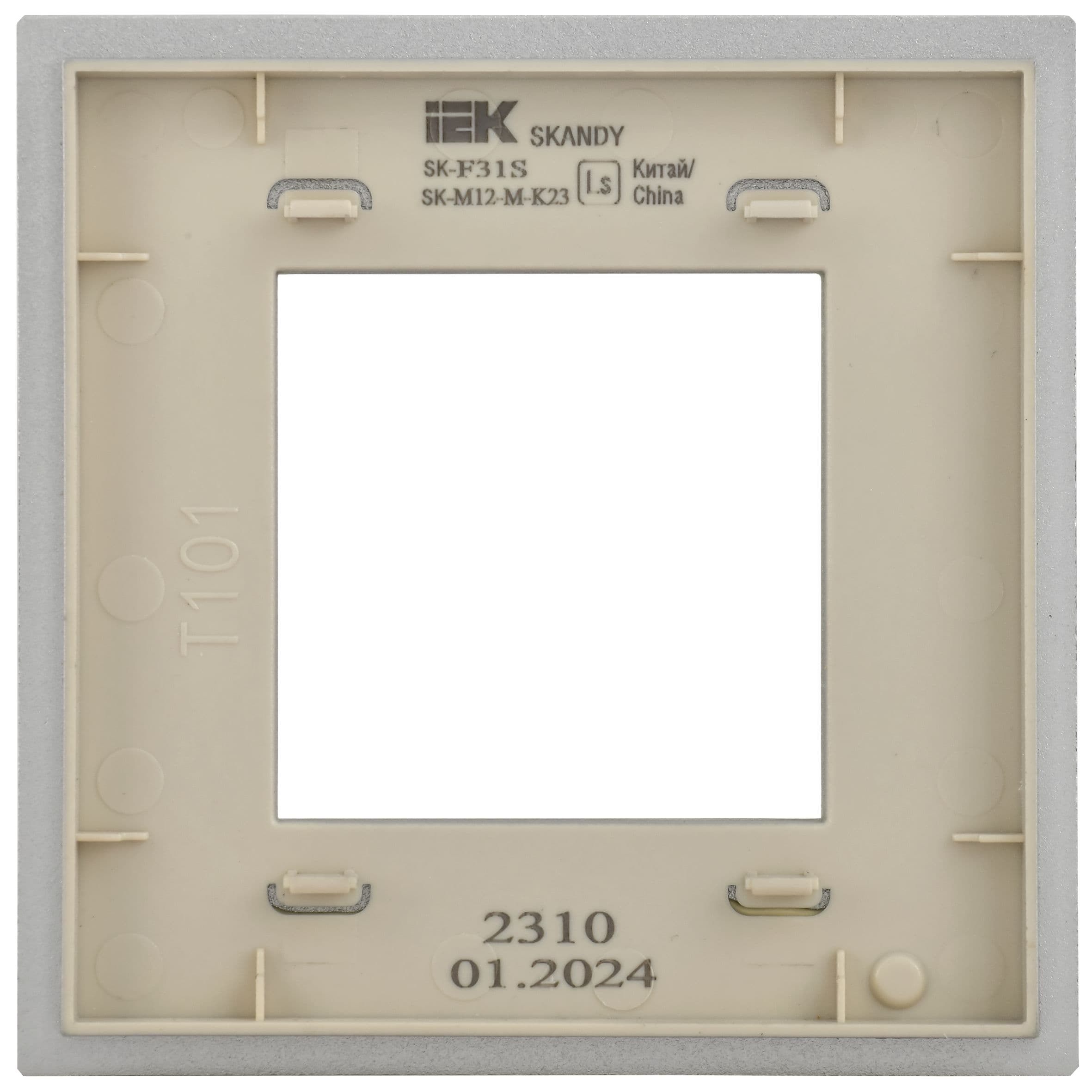 IEK SKANDY Металл Серебряный Рамка 1-ая SK-F31S — миниатюра 3
