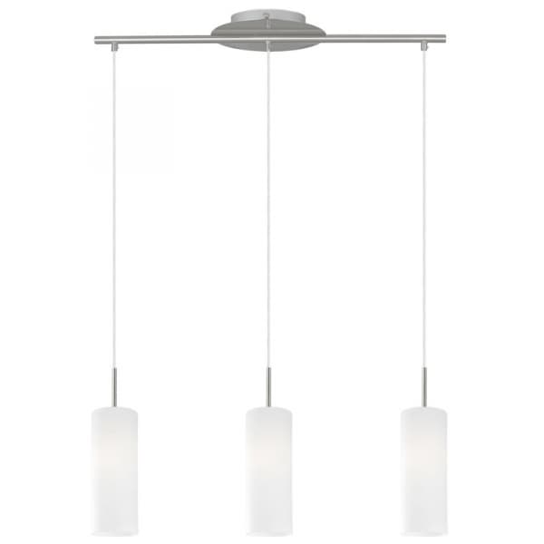 Eglo Подвес TROY 3, 3X60W (E27), никель/белый 85978 — миниатюра 1