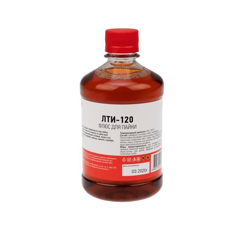 Флюс для пайки , ЛТИ-120, 500 мл, флакон Rexant 09-3628