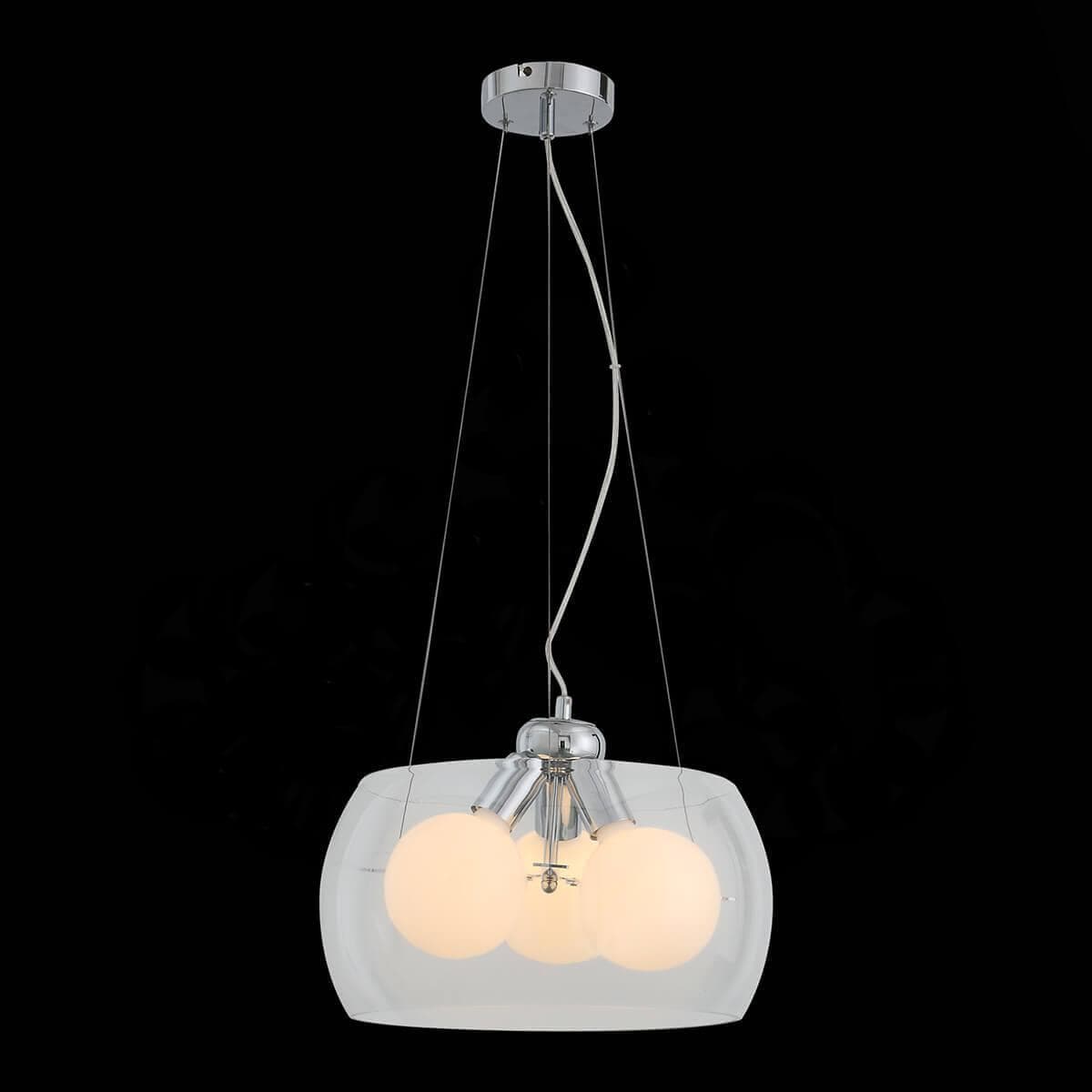 ST LUCE SL512.113.03 Светильник подвесной  Хром/Прозрачный E27 Globe 3*100W — миниатюра 3