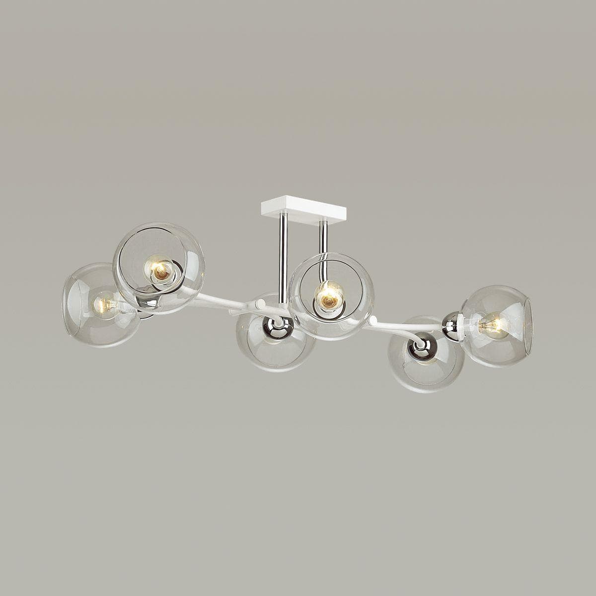 Lumion 4517/6C MODERNI LN21 165 белый, хром Люстра потолочная E14 6*40W 220V ALANA — миниатюра 3