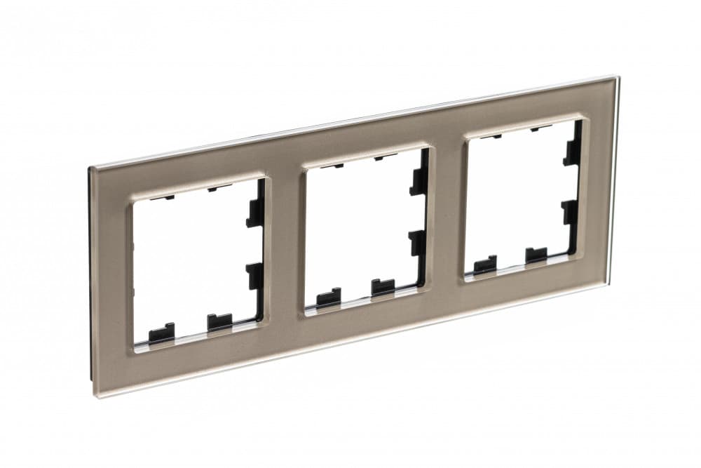 Systeme Electric AtlasDesign Nature Стекло шампань Рамка 3-ая